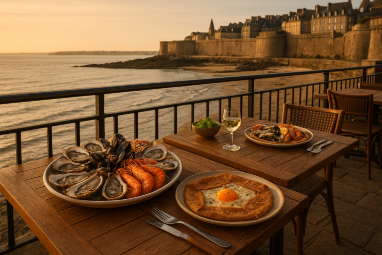 Image de couverture pour l’article "Restaurant Saint-Malo : nos meilleures adresses avec vue mer et spécialités bretonnes"