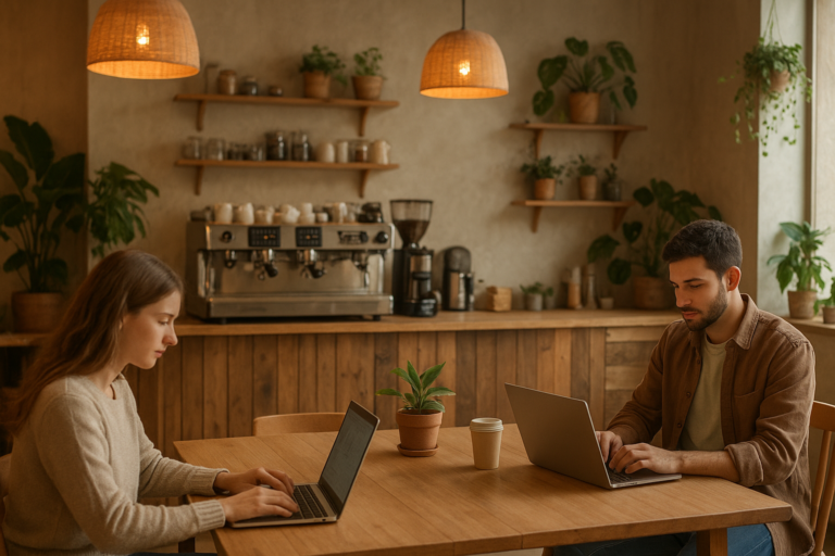 Image de couverture pour l’article "Coffee shop concept écoresponsable : créer un espace chaleureux et design"