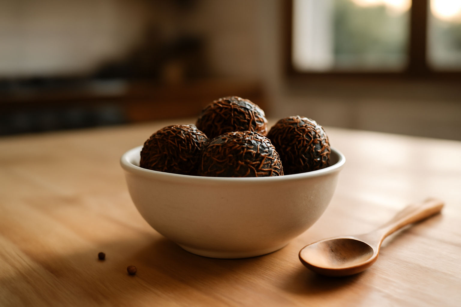 Brigadeiro au chocolat : boules brésiliennes enrobées sur une assiette