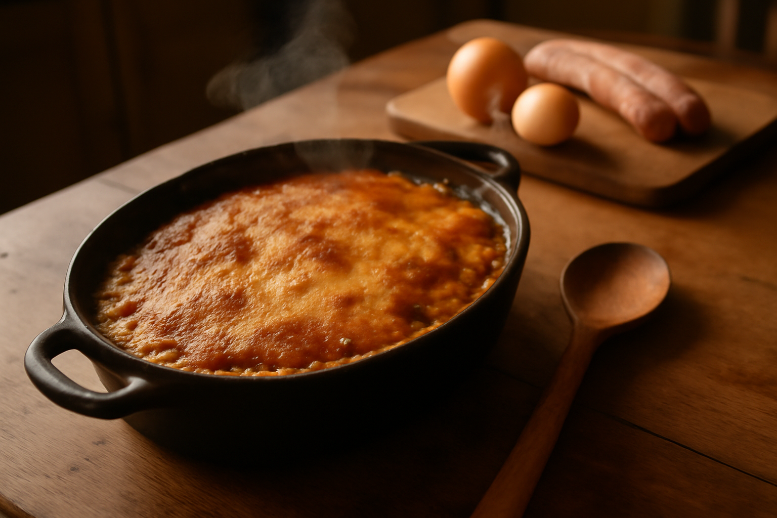 cassoulet maison traditionnel en cassole, croûte dorée et haricots mijotés