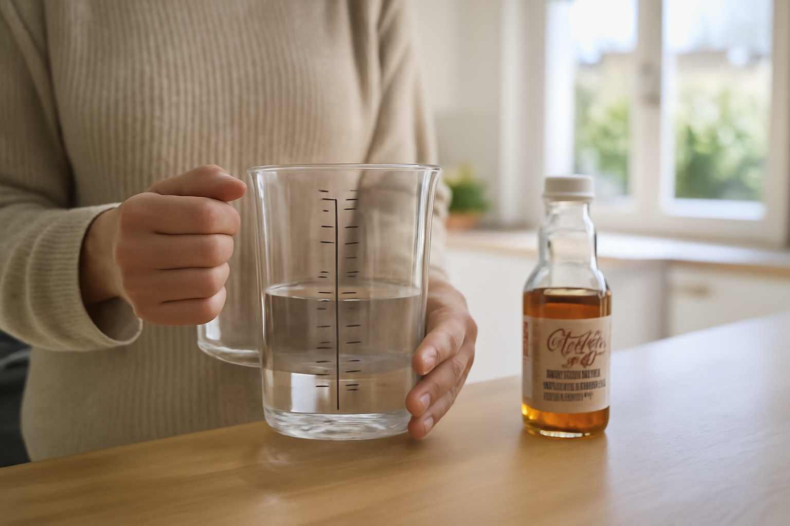 Conversion cl en ml pour mesurer un sirop et des sauces, verre doseur et échelle graduée