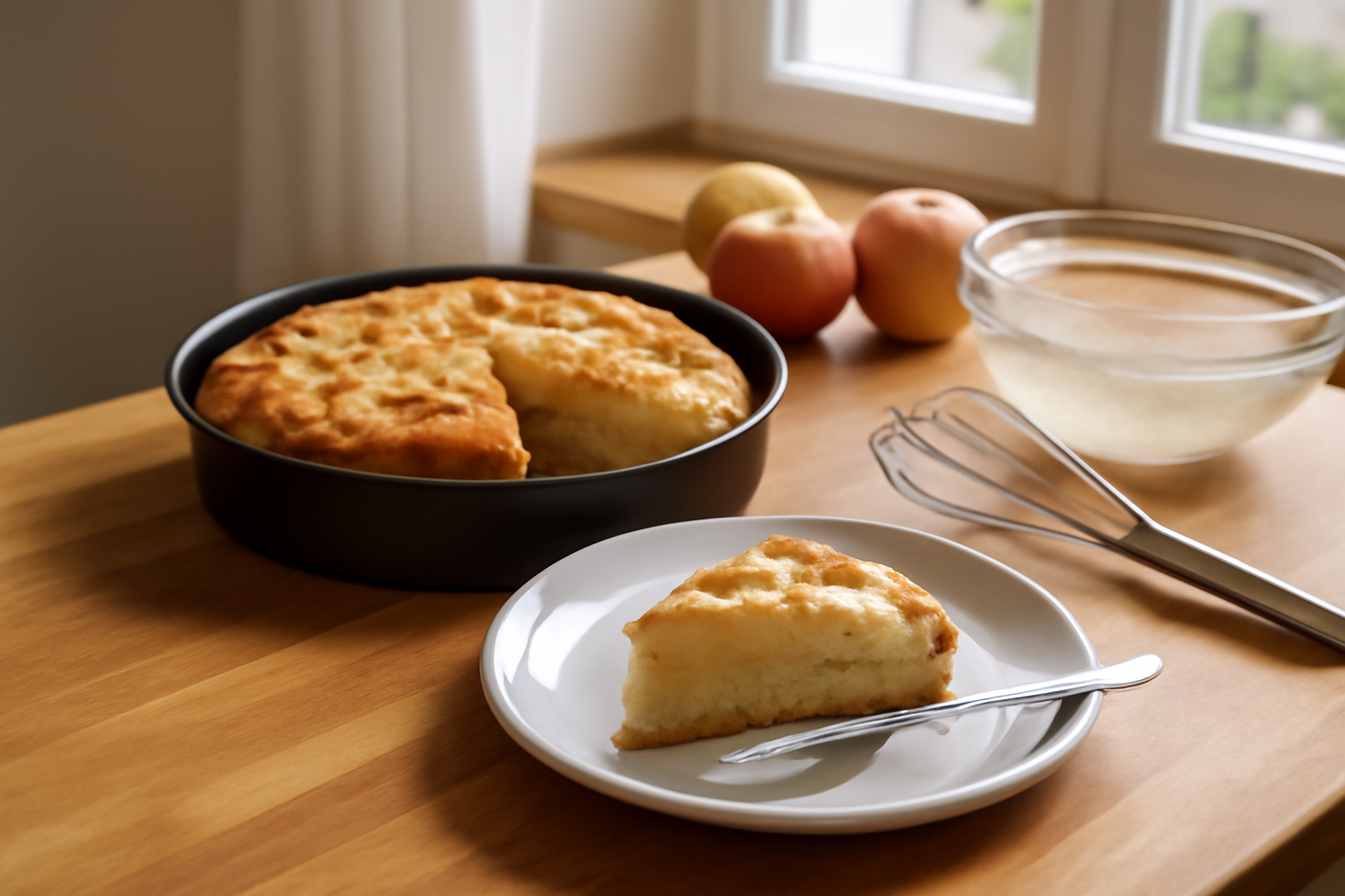 recette du gateau au yaourt au pomme moelleux aux pommes dans un moule