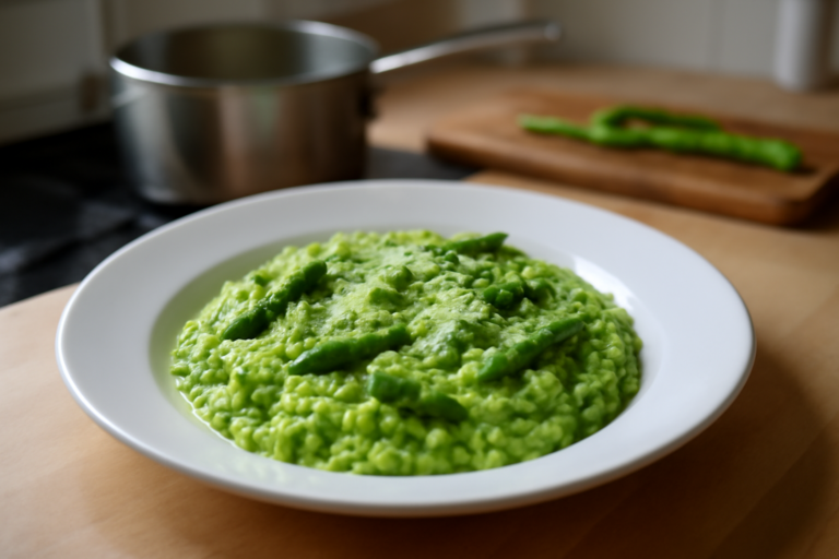 Risotto asperges vertes : recette crémeuse