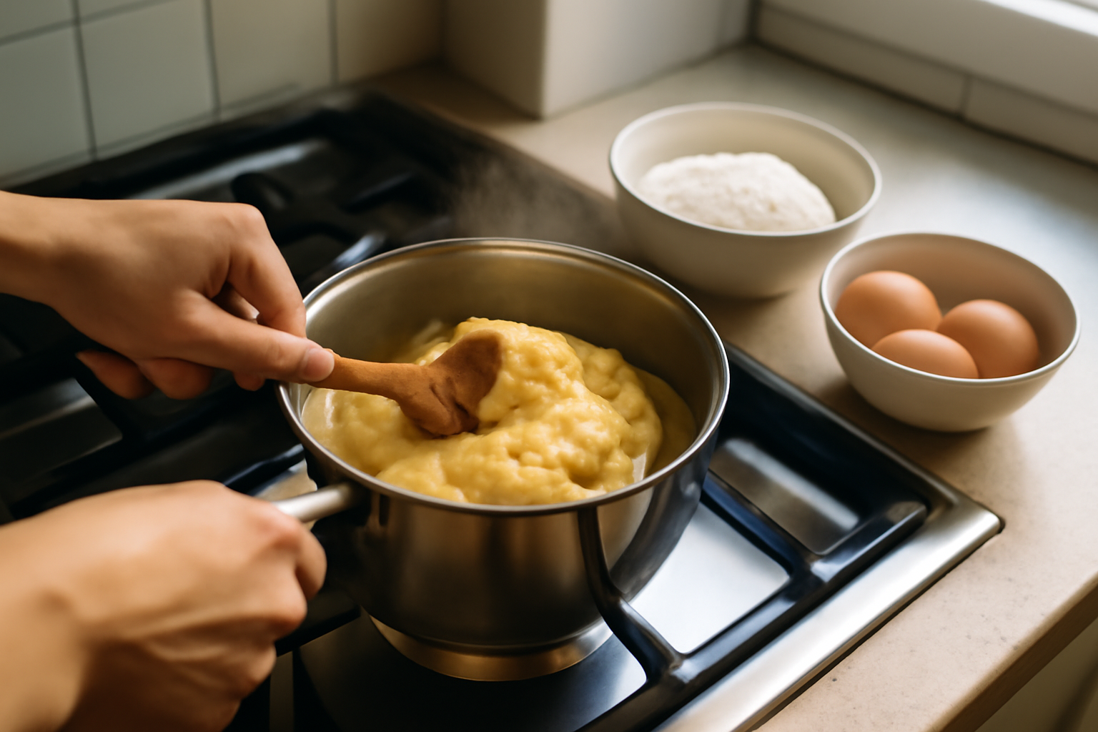 Choux à la crème : recette pas à pas