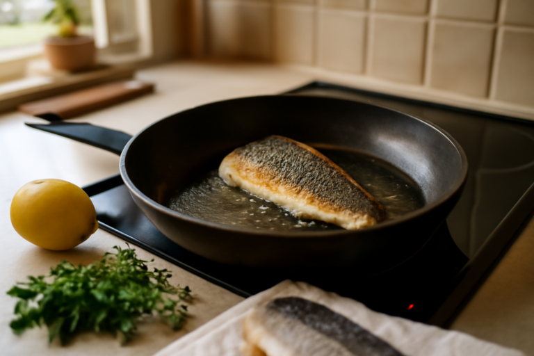 Recette black bass à la poêle : peau croustillante