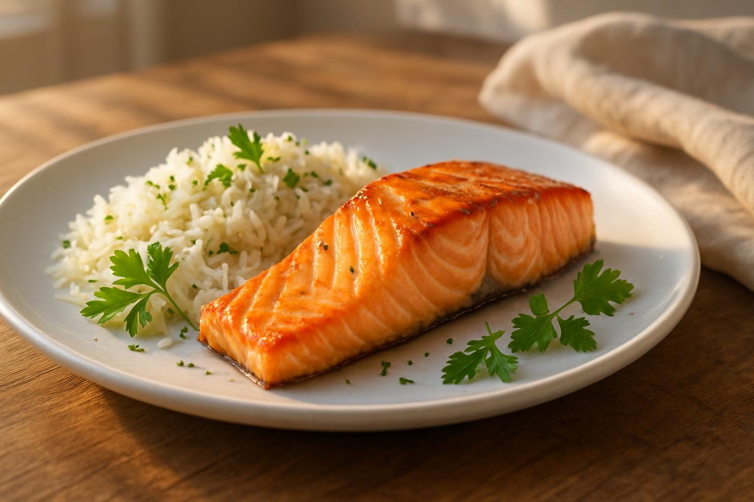 Sauce pour saumon et riz