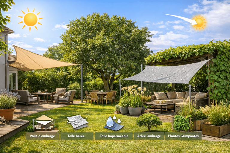 Se protéger du soleil au jardin sans travaux