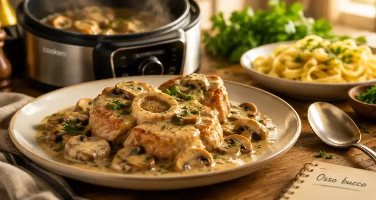 Recette osso bucco dinde cookeo, viande tendre et sauce aux champignons